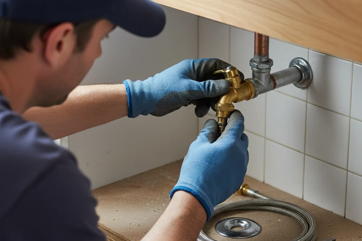 Shutoff valve and fitting work during Repiping in Kimball